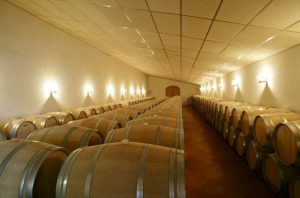 Château Penin barrel aging room